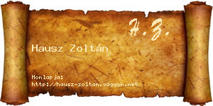 Hausz Zoltán névjegykártya