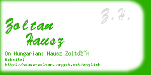 zoltan hausz business card
